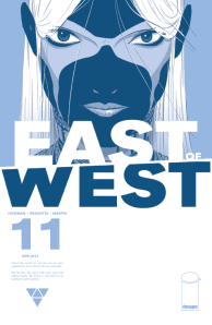 Cover to "East of West" #11 from Image. Cover art by Nick Dragotta. 